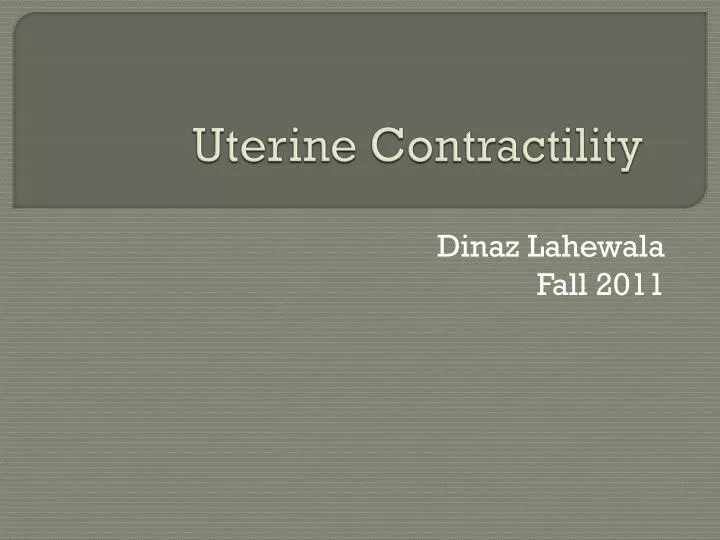 uterine contractility