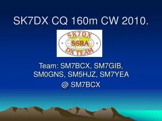 sk7dx cq 160m cw 2010