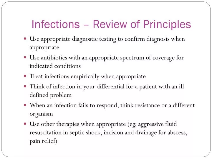 infections review of principles