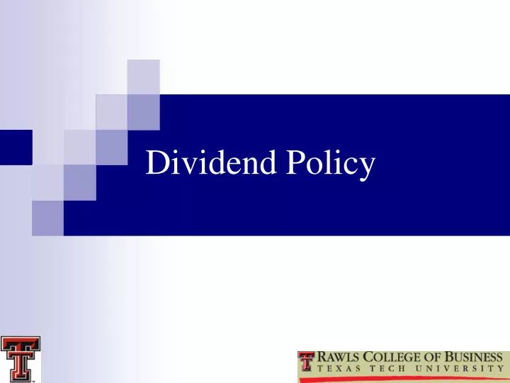 dividend policy
