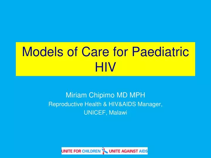 models of care for paediatric hiv