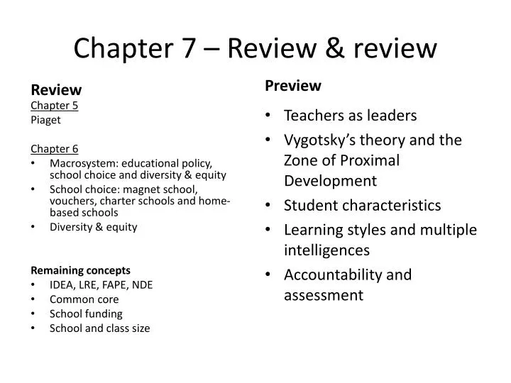 chapter 7 review review