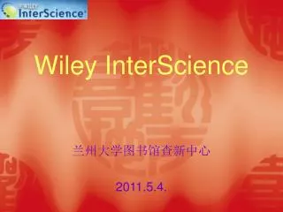wiley interscience