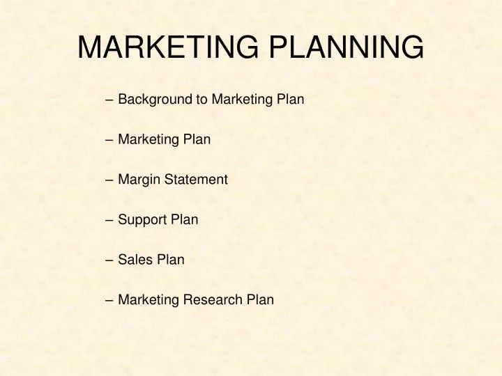marketing planning