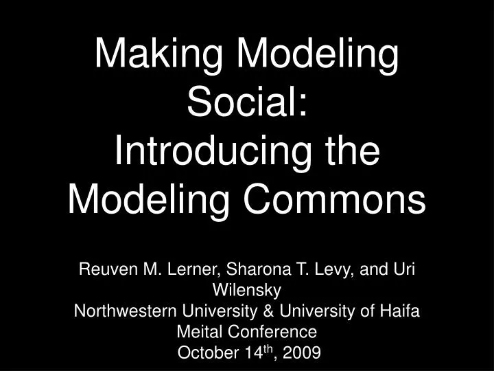 making modeling social introducing the modeling commons
