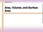 Area, Volume, and Surface Area - slide 1