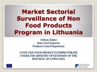 market sectorial surveillance of non food products program in lithuania