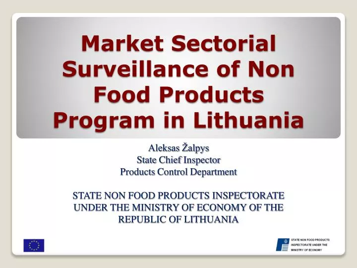 market sectorial surveillance of non food products program in lithuania
