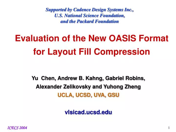 evaluation of the new oasis format for layout fill compression
