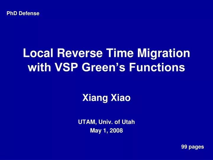 local reverse time migration with vsp green s functions