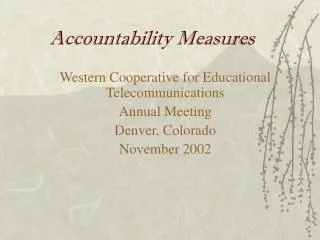 Accountability Measures