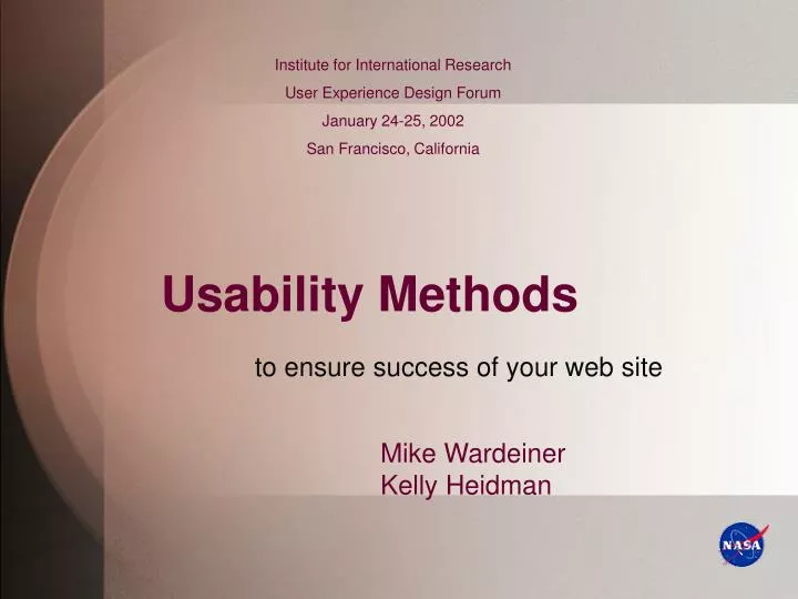 usability methods