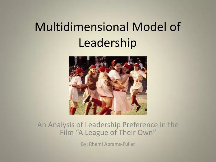multidimensional model of leadership
