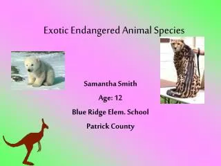 Exotic Endangered Animal Species