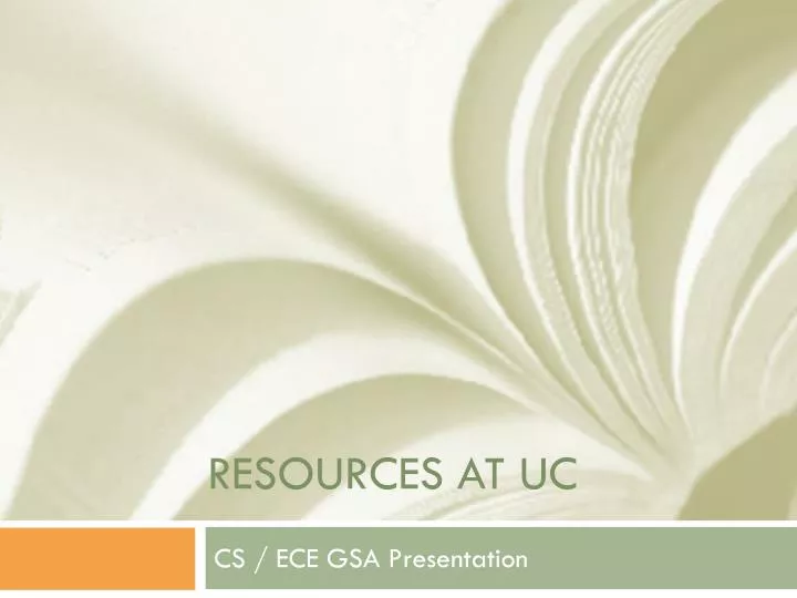 resources at uc