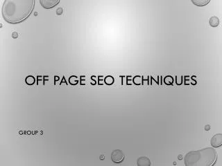 Off page seo techniques