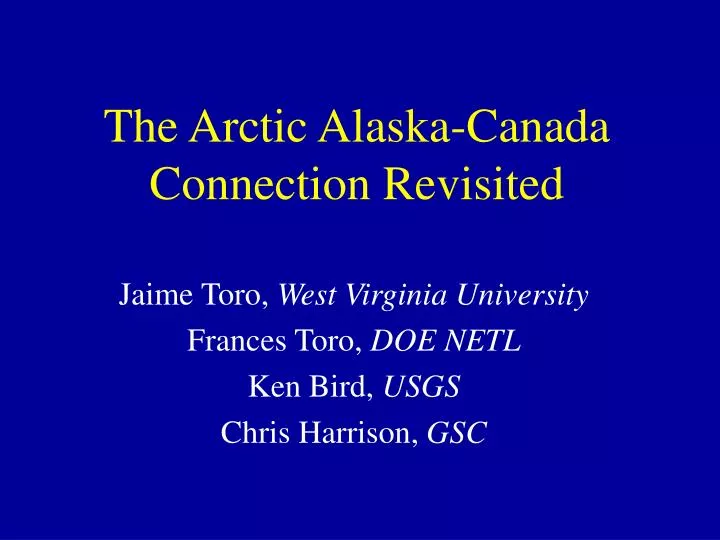 the arctic alaska canada connection revisited