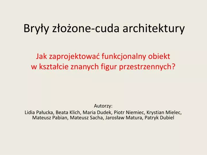 bry y z o one cuda architektury