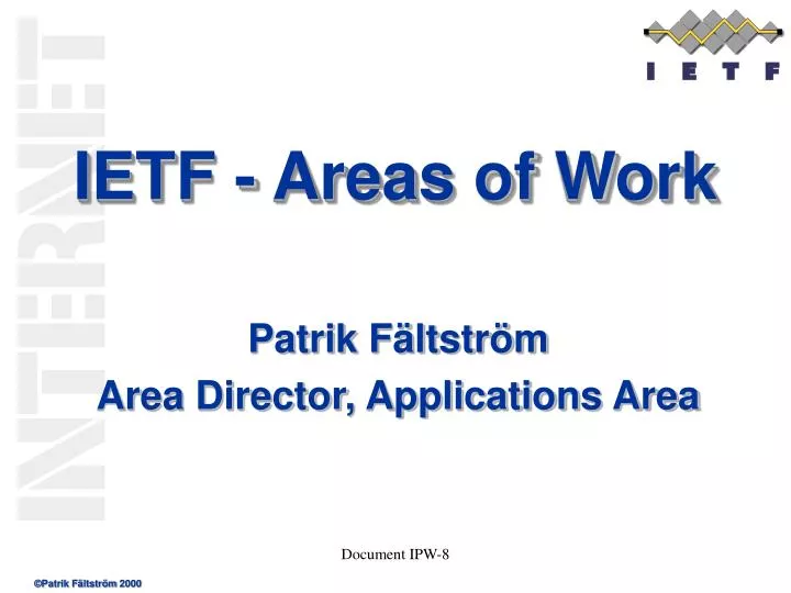 ietf areas of work