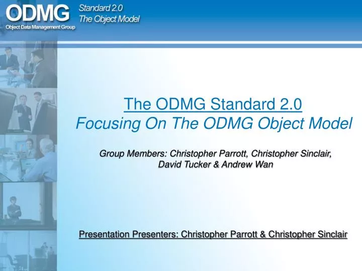 the odmg standard 2 0 focusing on the odmg object model