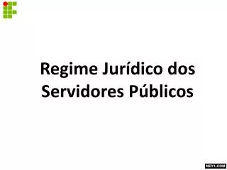 regime jur dico dos servidores p blicos