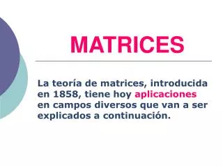 matrices