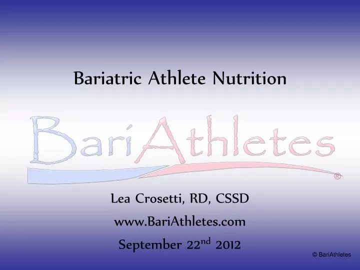 bariatric athlete nutrition