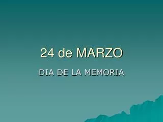 24 de marzo