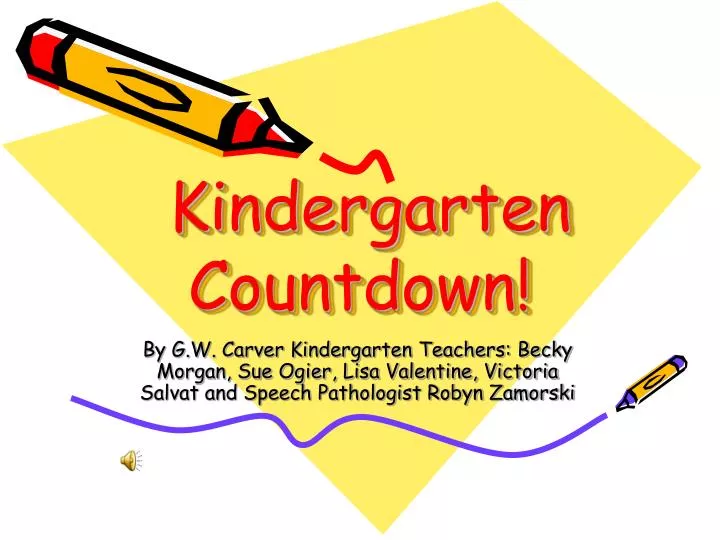 kindergarten countdown