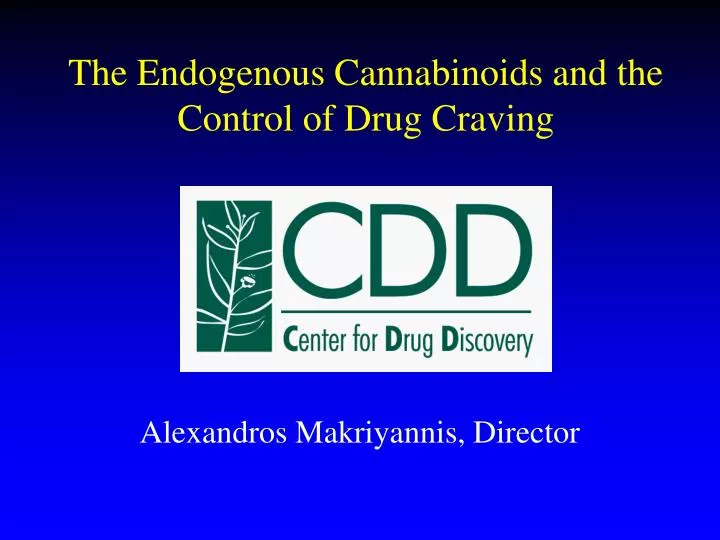 the endogenous cannabinoids and the control of drug craving