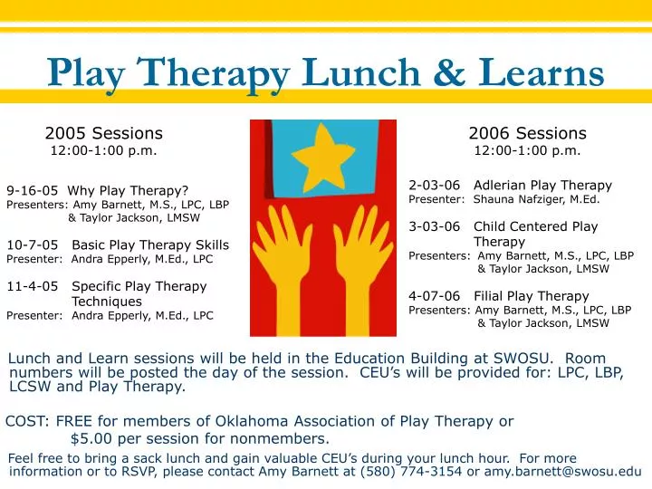 play therapy lunch learns