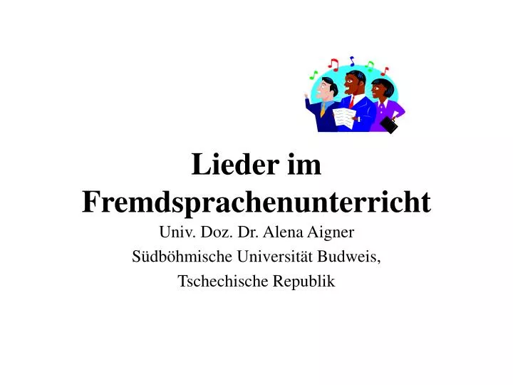 lieder im fremdsprachenunterricht