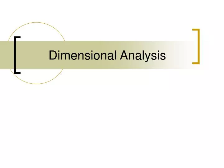 dimensional analysis
