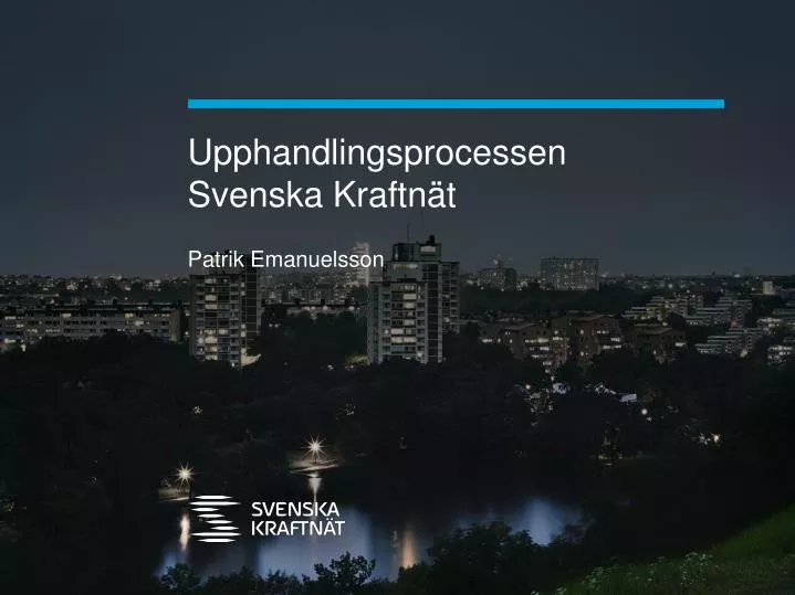 upphandlingsprocessen svenska kraftn t