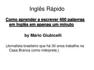 ingl s r pido