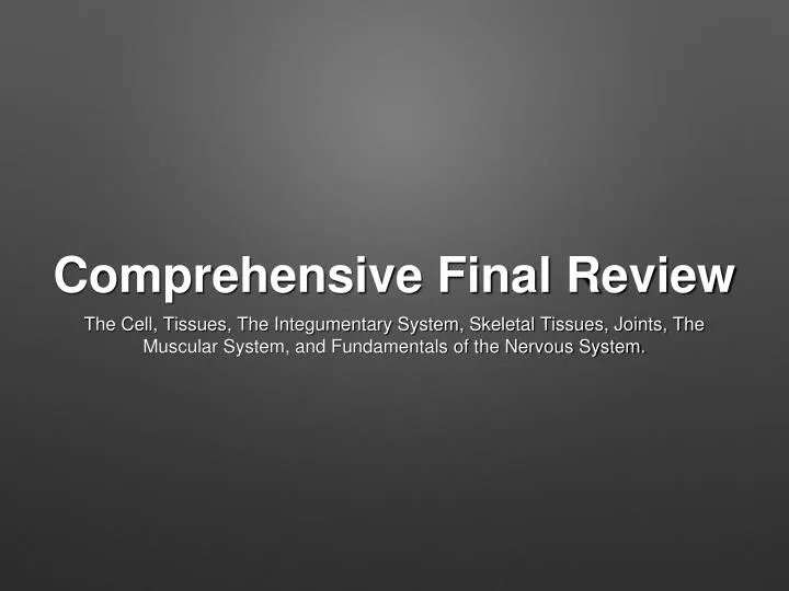 comprehensive final review