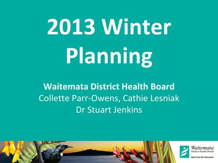 2013 winter planning