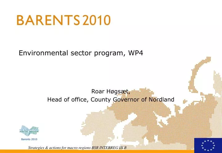 environmental sector program wp4