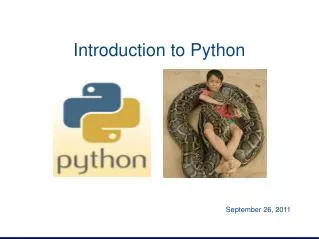 Introduction to Python