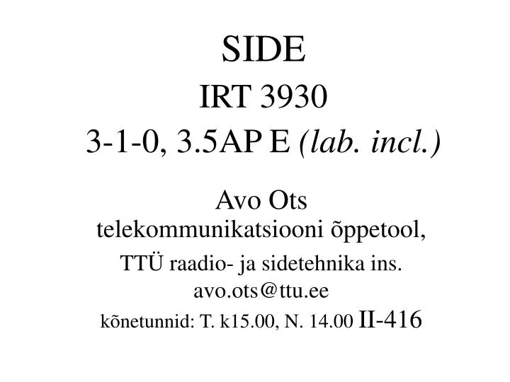 side irt 3930 3 1 0 3 5ap e lab incl