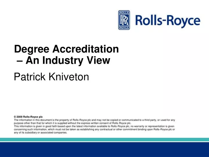 degree accreditation an industry view