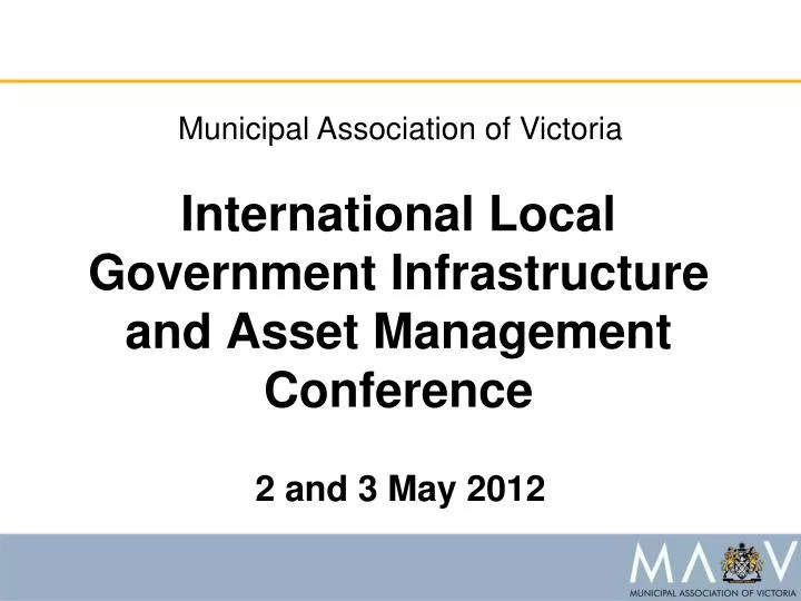 international local government infrastructure and asset management conference