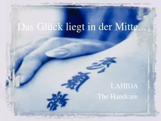 das gl ck liegt in der mitte
