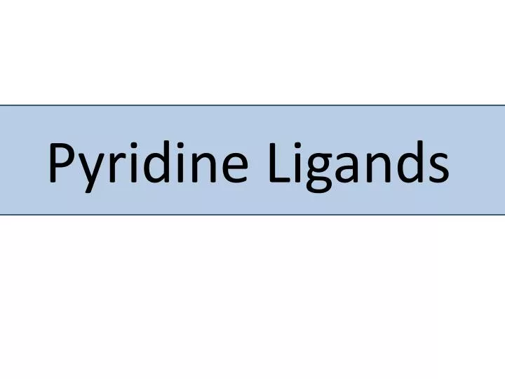 pyridine ligands