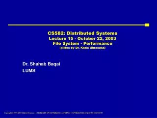 Dr. Shahab Baqai LUMS