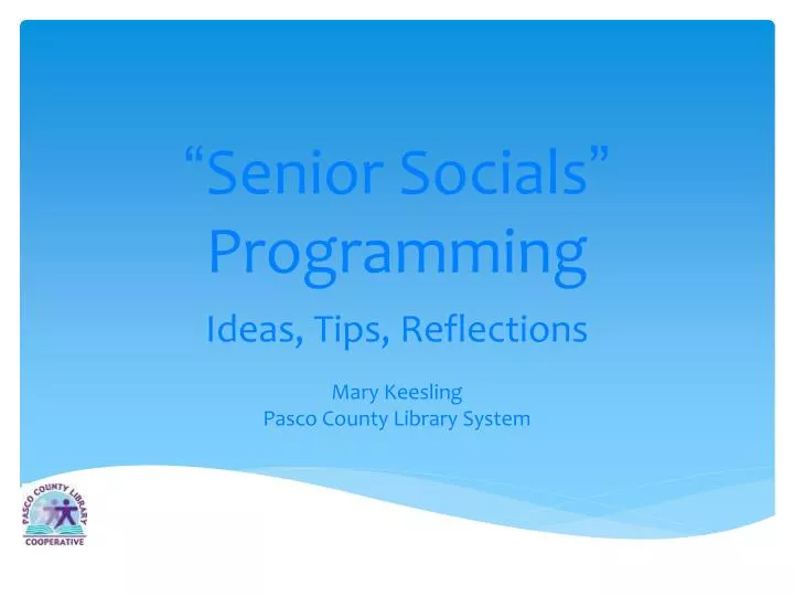 senior socials programming