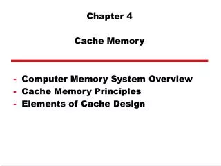 chapter 4 cache memory