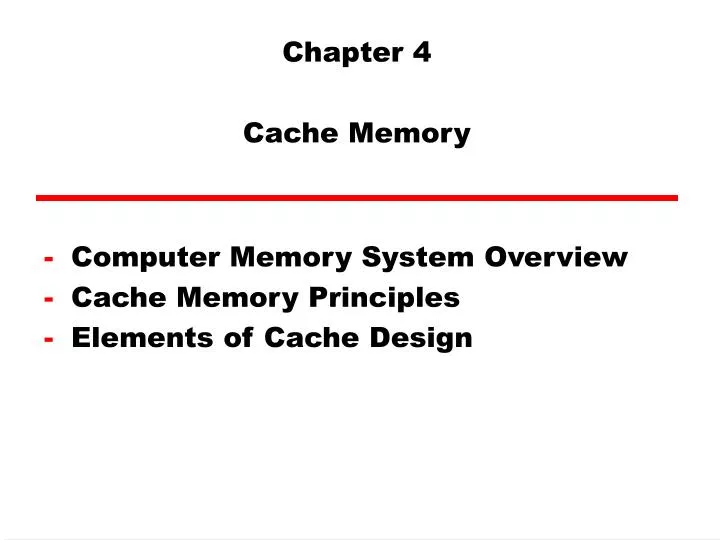 chapter 4 cache memory