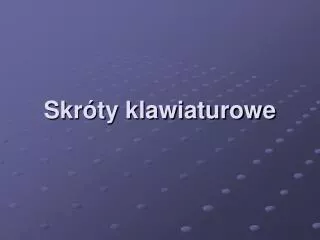 skr ty klawiaturowe