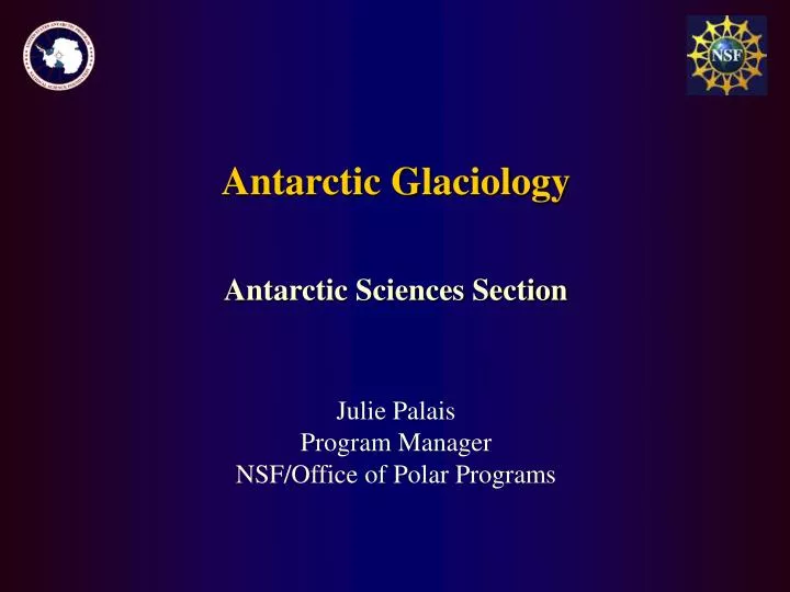 antarctic glaciology